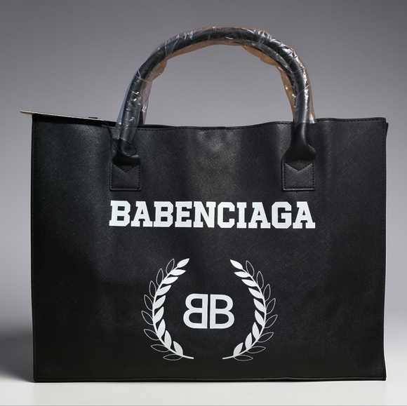 Los Angeles Trading Company Handbags - LATC Los Angeles Trading Co. Black Babenciaga Vegan Leather Tote NWT